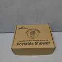 Portable Camping Shower Outdoor Camp Shower Pump,Upgrade Rechargeable Electric Shower Pump with Intelligent Digital Display Multiple Spray Modes for Camping, Hiking, Traveling,RV (Blue)