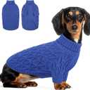 Queenmore Medium Dog Sweater,Dog Sweater for Medium Dogs Boys Girls,Christmas Sweaters for Dogs,DogSweater Knitwear Outfit,Thick Warm Pet Clothes for French Bulldog,Boston Terrier(Royal Blue,M)