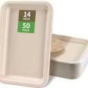 bloomoon 50 Pack 14 inch Disposable Food Trays for Party,Large Paper Plates 14 inch Heavy Duty Crawfish Trays for Seafood Boil Lobster Crab Seafood Boil Party Supplies