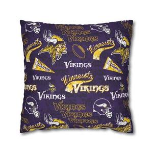Minnesota Vikings Spun Polyester Square Pillowcase