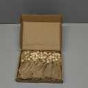 20 Pack Jute Rope Tassel with 3 Wood Beads, Hemp Rope Burlap Tassels for Christmas Tree DIY Craft Wood Beads Garland Project Wedding Home Party Decorations (Natural Color)