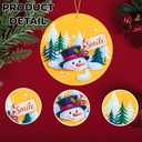 2 x 'Smile' Snowman Ornament for Christmas & Thanksgiving Ornaments, Cheerful Holiday Tree Decoration, Fun & Silly Acrylic Keepsake Gift for Kids, Family, Friends.