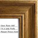 Yaetm 11x14 Picture Frame with Mat for 8x10 Set of 4, 1.4" Wide Molding & Dark Brown Photo Frames 11 x 14 with Tempered Glass for Wall Gallery, Home and Office, Wall Mount (4 pack, Gold)
