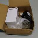 1 Pack Entry Black Door Handle with Lock and Key, Door Levers Interior Exterior Handle Lock, Reversible Front Entrance for Bedroom Wave Style Lever Handles