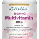 AnuMed Women's Multivitamin with Iron, Vitamin D3, Magnesium, B-Complex & Herbal Support 60 Capsules Energy, Hormone Balance, Heart Health