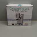 CASABREWS CM5418 Espresso Machine 20 Bar, Compact Espresso Maker with Steam Milk Frother, Stainless Steel Coffee Machine with 34oz Removable Water Tank for Cappuccino, Latte, Silver (A-Silver)