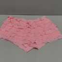 Women Y2K Lolita Bloomers Lace Mesh Ruffle Fairy Short Sexy Layered Pettipants Coquette Boy Shorts (Small, Pink)