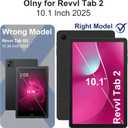Scnioy for T-Mobile Revvl Tab 2 Case 10.1 Inch 2025, Shockproof Cover for Revvl Tab 2 5G Tablet Case Kids with 360 Rotating Handle Stand Pen Holder Shoulder Strap, Purple Rose