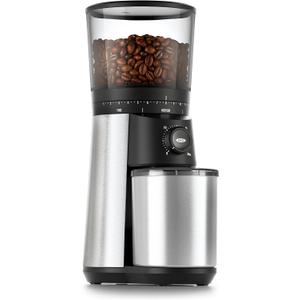 OXO Brew Conical Burr Coffee Grinder - Silver, Stainless Steel Burrs, One-Touch Automatic Smart Grind