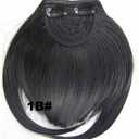Black Short Front Blunt Fake bangs Clip In Bang Fringe Hair traight Synthetic Hairpiece 34 Colors 1B 6inches