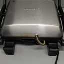 Chefman Panini Press Grill and Gourmet Sandwich Maker Non-Stick Coated Plates, Opens 180 Degrees to Fit Any Type or Size of Food, Stainless Steel Surface and Removable Drip Tray, 4 Slice, Black