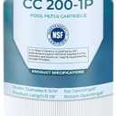 Cielvita CC200 4 oz Media Pool Filter Cartridge Replacement for Pentair Clean & Clear 200, CC200, Replaces Pleatco PAP200, Unicel C-9419, Pentair R173217, FC-0688, NSF/ANSI 50 Certified, 200 sq.ft