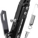 Universal Motorcycle Kickstand Adjustable Foot Side Support Parking Kickstand for Electric Motorbike Parking Foot Side Support Stand (Black)