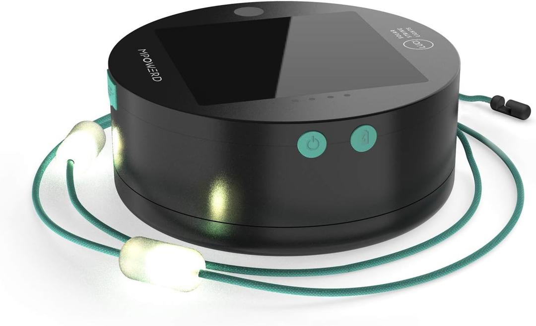MPOWERD Luci Solar String Lights: Rechargeable via Solar and USB, Power Bank for Mobile Charging, 18 or 44, Waterproof, Lasts Up to 40 hrs, Up to 140 Lumens LEDs, Camping, Indoor/Outdoor Decorating