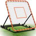 Baseball Rebounder Net, Portable Bounce Back Trainer for Baseball & Softball with 4 Adjustable Return Angles, 4 x 4.5 ft Practice Tool for All Skill Levels