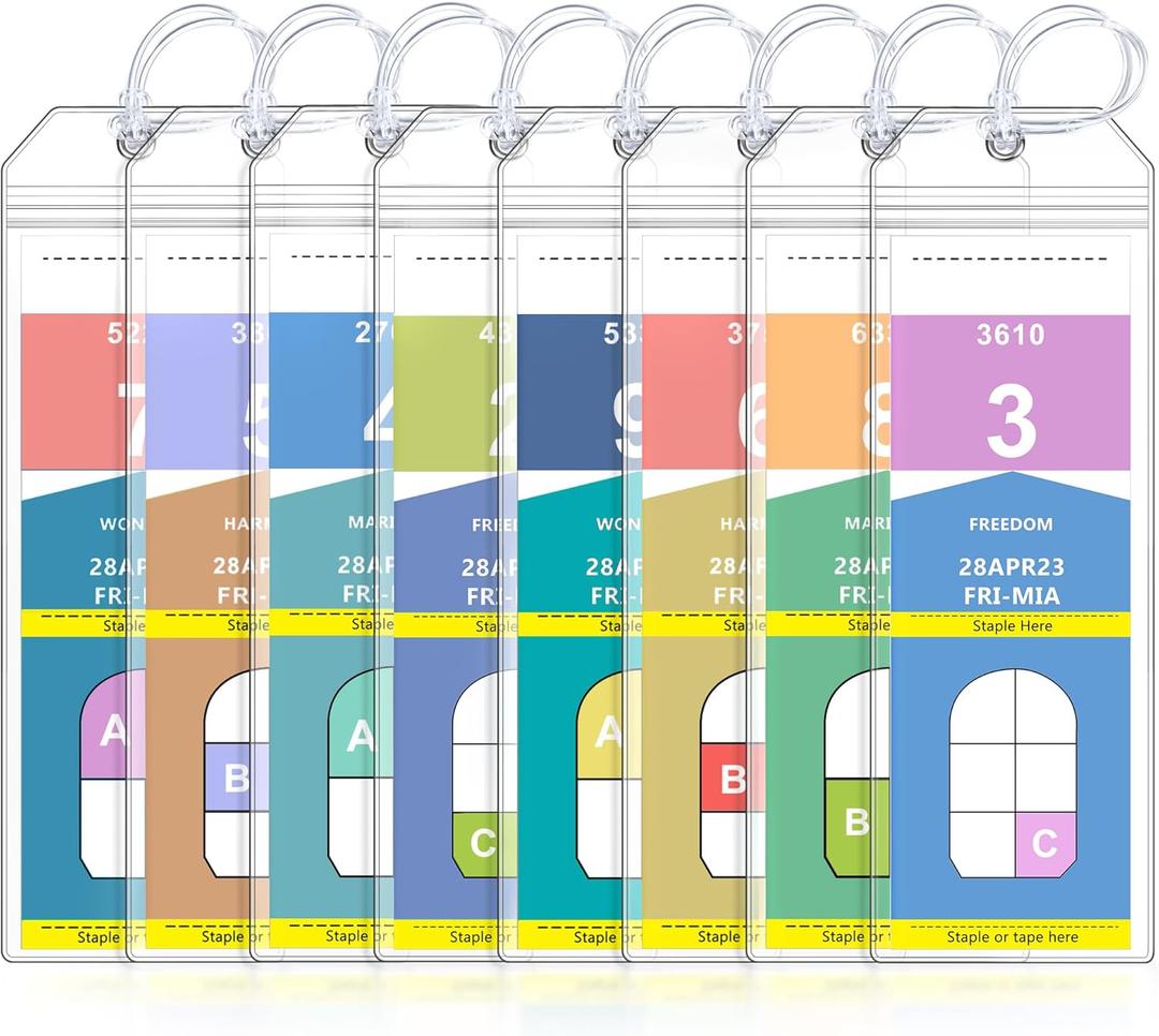8 Pack Cruise Luggage Tag Holder, Cruise Essentials 2026 for NCL, Princess, Carnival, Royal Caribbean and Celebrity Cruise Luggage Tags for Travel Essentials by SEAVILIA