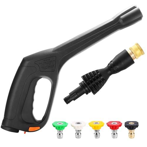 EZALOR Pressure Washer Gun Kit with 5 Nozzles & Adapter – Locking Hose & Safety Trigger, Compatible with Portland Pulsar Powerwasher Taskforce Taskmaster ShopForce Electric Pressure Washers