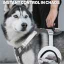 TagME No Pull Dog Harness with 2 Leash Clips,Lightweight & Visible for All-Day Walking, No Choke Pet Vest Includes AirTag Holder for Large Dogs,Black (Dark Gray)