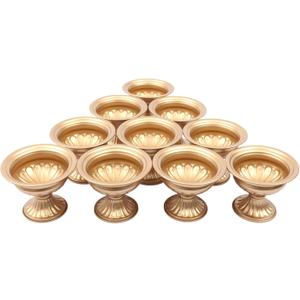 10 Pcs Gold Flowers Vases for Centrepieces, Wedding Table Centerpiece Decoration for Reception, Home Flower Stand for Birthday Ceremony Christmas Events Indoor Outdoor (4.7'' H)