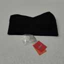 Lusait Strapless Bra for Women Non-Slip Silicone Padded Bandeau Bra Wireless Tube Top Bralette Black Medium