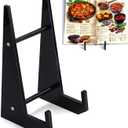 Acrylic Cookbook Stand for Kitchen Recipe Book Holder for Kitchen Counter Multi-Purpose Display Stand 8.8 x 4.72 Inch Kitchen Countertop Acrylic Recipe Decor(Black)