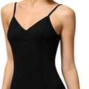 Women Camisole Ballet Leotards for Dance Gymnastics Outfits Drawstring, Full Front Lining