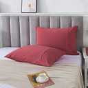 H HOUSEHOLD Super Soft Smooth King Size Pillowcases - Breathable Jersey Knit Fabric, King Size, Cool Touch for Better Sleep (Red, King Size 20" x 36")