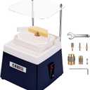 ANBULL Upgrade Stained Glass Grinder, Dual-Layer Glass Grinding Machine, 110V 4200RPM Portable Stained Grinder Tool Kit with 5/8", 1", 1/4"& 1/8" Diamond Bits for Processing Art