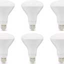 Amazon Basics BR30 LED Light Bulb, 65 Watt Equivalent, Energy Efficient 11W, E26 Standard Base, Soft White 2700K, Dimmable, 10,000 Hour Lifetime , 6-Pack