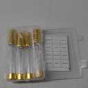 1oz travel bottles 30ml, 4 pcs,Golds clear travel bottles,Airless pump bottles,DIY travel bottle set cosmetic containers Included Gift BoxWith labels,refillable cosmetic containers (Golden)