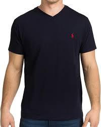 Ralph Lauren Men's V-Neck T-Shirt In Navy Blue, M