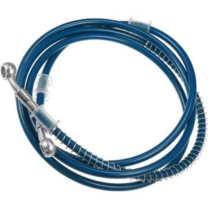 Motoforti Hydraulic Brake Hose Line Pipeline, 220cm 86.61" 10mm 0.39" Braided Oil Pipe W/Tube Nut Universal for Motorcycle ATV Go Kart Durable Stainless Steel Blue W/Spring Long-lasting