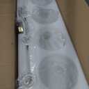 4 Light Gold Brass Bathroom Light Fixture,Brush Gold Vanity Lighting Over Mirror,Cute Milk White Glass Flower Lampshade,E26 Socket(Bulbs Not Included)