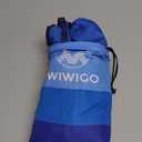 WIWIGO Beach Blanket Sandproof Extra Large Beach Mat Adults Waterproof Quick Drying Sand Free Mat Made by Premium Polyester with 4 Stakes & 4 Corner Pockets for Outdoor Travel Camping Hiking (108"X 120", 5 Blue Striped)