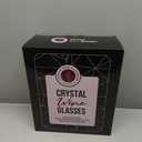 Gusto Nostro Crystal Wine Glasses Set of 4, 22 Oz Long Stem Modern Wine Glasses for White and Red Wine, Dishwasher Safe, Fancy, Elegant, Large and Tall Wine Glass for Wedding Christmas Anniversary (Crystal Design 3)