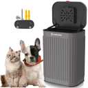 PAWZIDEA Dog Poop Trash Can Outside Wall Mount Odor Control, 2.1 Gallon Small Dog Poop Can Outdoor with Lid No Smell, Hang on Fence, Garbage, Backyard, Dog Waste Can Container, Activated Carbon Filter