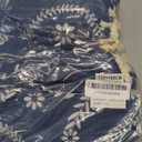 Linen Sheer Curtains 63 Inch Length, Blue Boho Farmhouse Floral Curtains 2 Panels, Vintage Printed Curtain Light Filtering Cottage Core Western Rustic Curtain Drapes, 52"W x 63"L