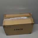 CTSNSLH 4 Tier Plastic Storage Bins and Boxes Organizer - Stackable with Lids for Bedroom, Living Room, Office - Foldable Containers (White)