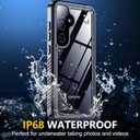Designed for Samsung Galaxy S25 Plus Case Waterproof,Built-in Screen & Lens Protector,Full Heavy Duty Protective Phone Case,12FT Drop Shockproof Protection for Galaxy S25 Plus 6.7,Black