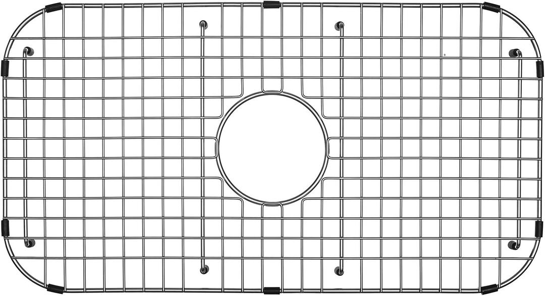 Serene Valley Sink Bottom Grid 27-1/2" x 14-1/4", Centered Drain with Corner Radius 3-1/2", NDG2814C