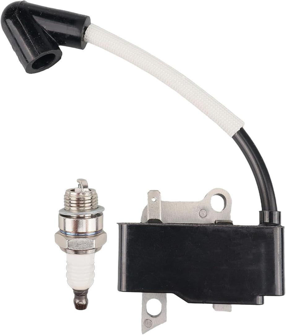 579638804 Ignition Coil with Spark Plug for Husqvarna Chainsaw 435 435II 435eII 440 440II 440eII Replaces 579638801 579638802 579638803