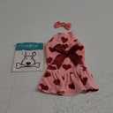 Dog Velvet Dress Turtleneck Pink Puppy Skirt Costume Valentines Day Love Pet Out