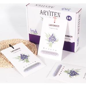 Aryiten 14 Packs Large Lavender Scented Sachets for Closet Deodorizer Drawers, Hanging Long Lasting Natural Air Freshener for Home