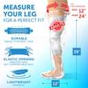 100% Waterproof Cast Covers for Shower Leg - 2pk - Tight Seal - Reusable Adult Full Leg Cast Protectors - Thigh, Knee, Ankle, Foot - After Surgery Bandage and Dressing Shower Bag - Long Size