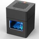 Aluminum Housing Smokeless Ashtray, Multifunctional 3 in 1 Smoke Ashtray with Lighter & USB Rechargeable, HEPA Filter, Home or Office (Black)