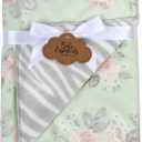 Sherpa Fleece Baby Blankets for Boys and Girls – Colorful, Reversible Baby Blankets for Newborns, Infants, Toddlers, and Nursery (Floral & Zebra), Crib