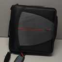 Case-it Mighty Zip Tab School Zipper Binder | 3-Inch O-Rings, 600-Sheet Capacity, 5-Subject Expanding File Folder, Multiple Pockets & Storage Organizer, Shoulder Strap | D-146 Jet Black