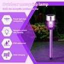 4 Pcs Solar Bug Zapper Outdoor,Purple Light,Cute Black | Mosquito Repellent, Solar Powered, High Voltage Electric, Waterproof, Fly Insect Killer, LED Lamp, for Patio Yard Garden