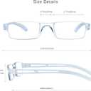 VisionGlobal 8 Pairs Reading Glasses, Blue Light Blocking Glasses, Computer Reading Glasses for Women and Men, Fashion Square Eyewear Frame (4black+4clear,+1.00 Magnification)
