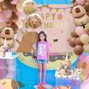Capybara Birthday Party Balloons Backdrop Decorations Includes Capybara Birthday Cake Balloon Party Favors Capybara Theme Party Supplies Decor